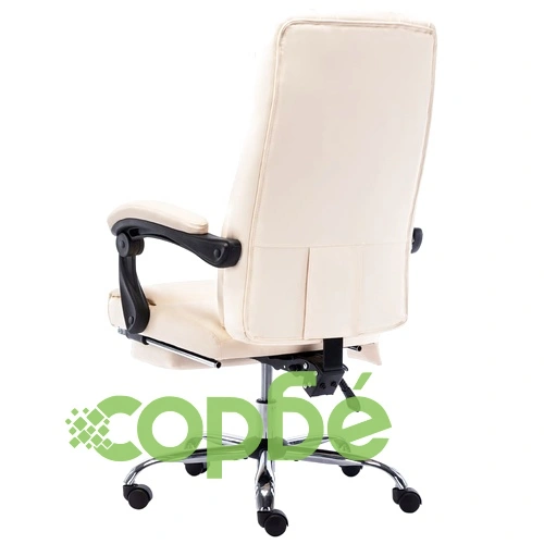 Масажен офис стол, кремав, изкуствена кожа ➤ топ цена ➤ sorbe.bg