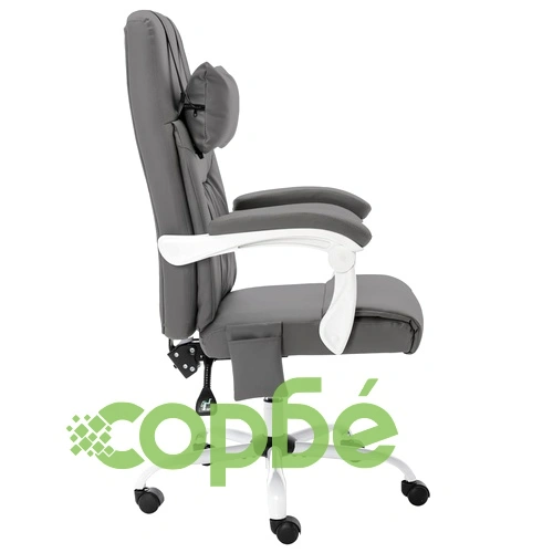 Масажен офис стол, сив, изкуствена кожа ➤ топ цена ➤ sorbe.bg