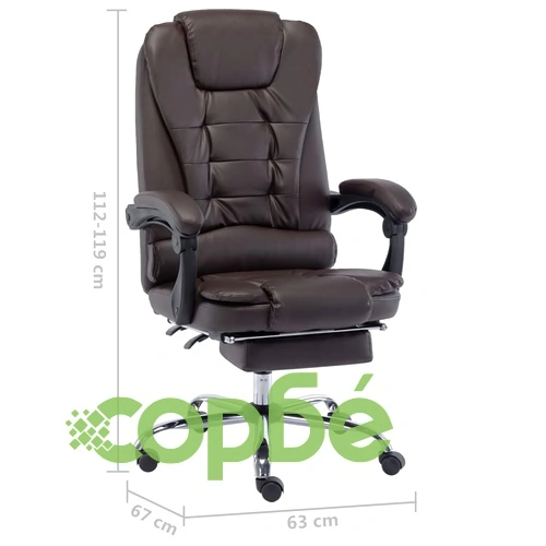 Офис стол, кафяв, изкуствена кожа ➤ топ цена ➤ sorbe.bg