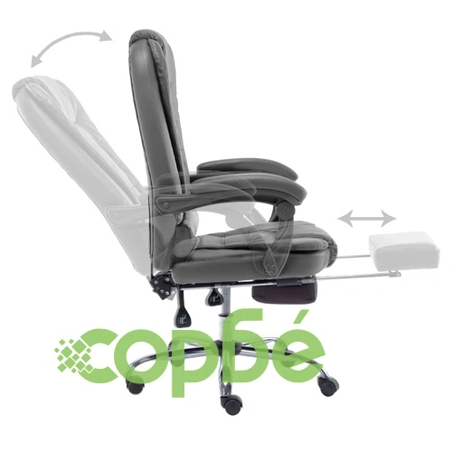 Офис стол, антрацит, изкуствена кожа ➤ топ цена ➤ sorbe.bg