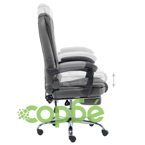 Офис стол, антрацит, изкуствена кожа ➤ топ цена ➤ sorbe.bg