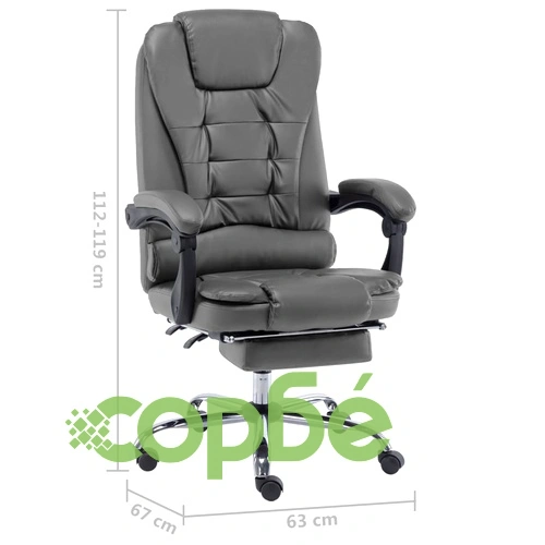 Офис стол, антрацит, изкуствена кожа ➤ топ цена ➤ sorbe.bg