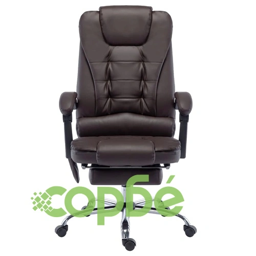 Масажен офис стол, кафяв, изкуствена кожа ➤ топ цена ➤ sorbe.bg