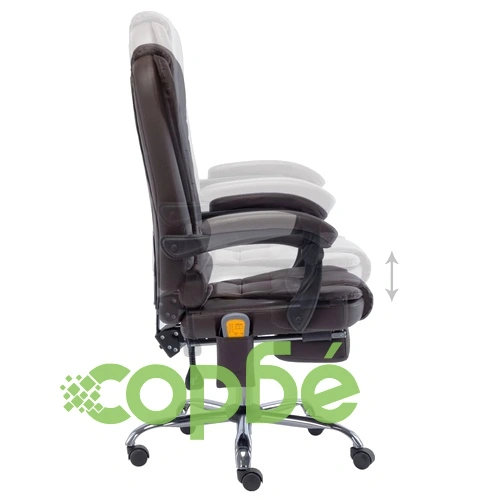 Масажен офис стол, кафяв, изкуствена кожа ➤ топ цена ➤ sorbe.bg