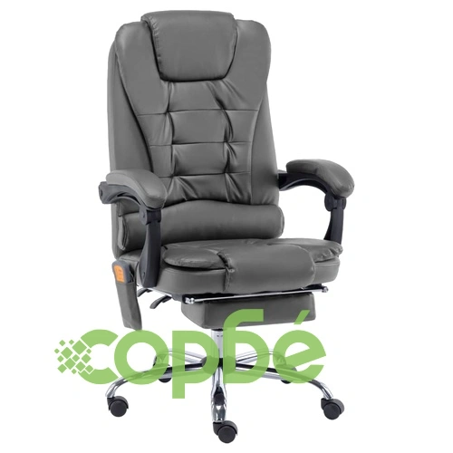 Масажен офис стол, антрацит, изкуствена кожа ➤ топ цена ➤ sorbe.bg