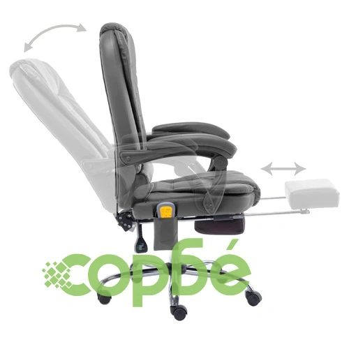 Масажен офис стол, антрацит, изкуствена кожа ➤ топ цена ➤ sorbe.bg