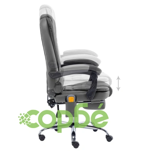 Масажен офис стол, антрацит, изкуствена кожа ➤ топ цена ➤ sorbe.bg