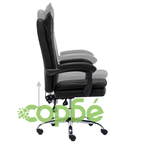 Офис стол, черен, изкуствена кожа ➤ топ цена ➤ sorbe.bg