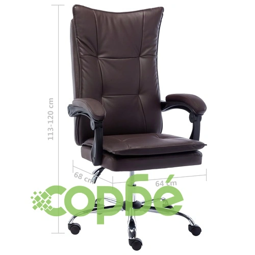 Офис стол, кафяв, изкуствена кожа ➤ топ цена ➤ sorbe.bg