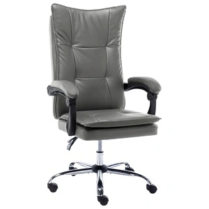 Офис стол, антрацит, изкуствена кожа