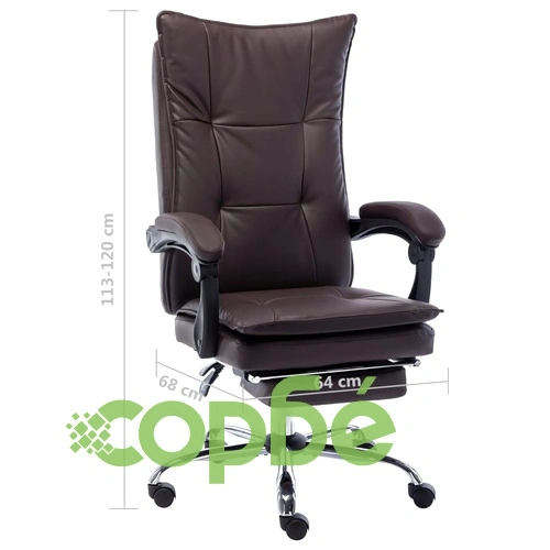 Офис стол, кафяв, изкуствена кожа ➤ топ цена ➤ sorbe.bg