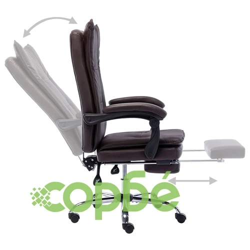 Офис стол, кафяв, изкуствена кожа ➤ топ цена ➤ sorbe.bg