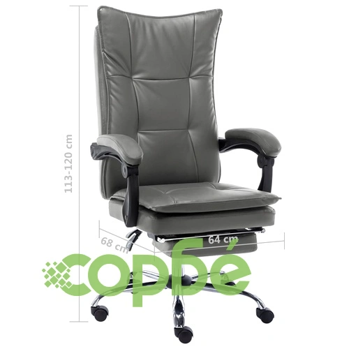 Офис стол, антрацит, изкуствена кожа ➤ топ цена ➤ sorbe.bg