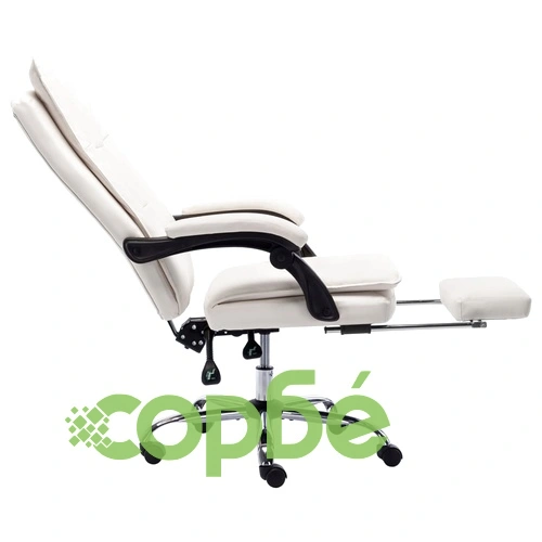 Офис стол, кремав, изкуствена кожа ➤ топ цена ➤ sorbe.bg