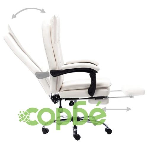 Офис стол, кремав, изкуствена кожа ➤ топ цена ➤ sorbe.bg