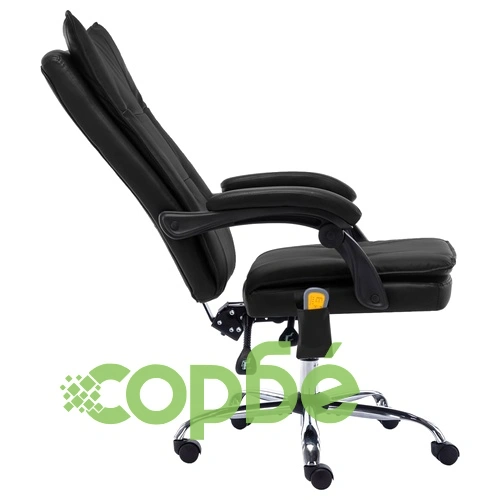 Масажен офис стол, черен, изкуствена кожа ➤ топ цена ➤ sorbe.bg