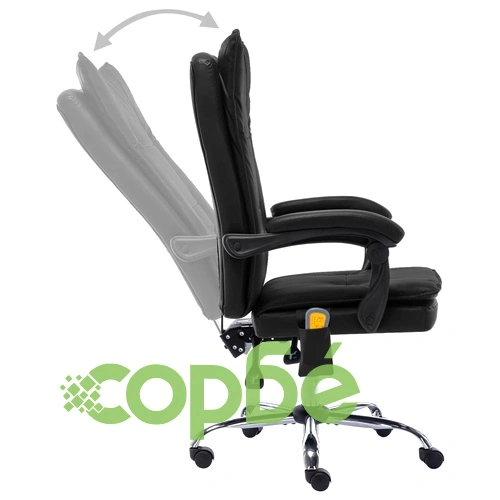 Масажен офис стол, черен, изкуствена кожа ➤ топ цена ➤ sorbe.bg