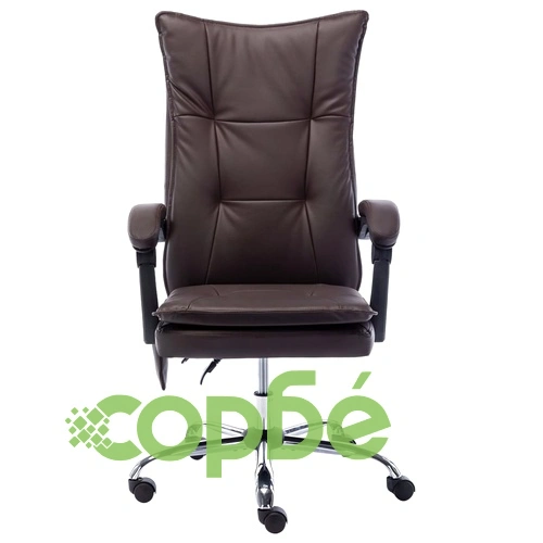Масажен офис стол, кафяв, изкуствена кожа ➤ топ цена ➤ sorbe.bg