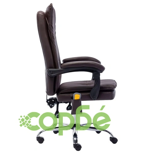 Масажен офис стол, кафяв, изкуствена кожа ➤ топ цена ➤ sorbe.bg