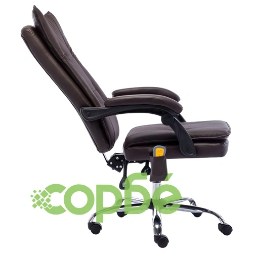 Масажен офис стол, кафяв, изкуствена кожа ➤ топ цена ➤ sorbe.bg