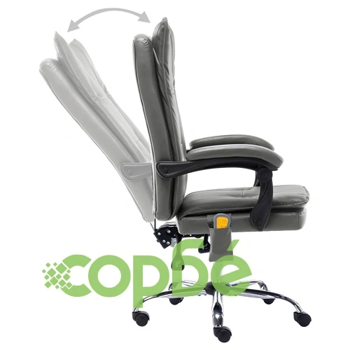 Масажен офис стол, антрацит, изкуствена кожа ➤ топ цена ➤ sorbe.bg