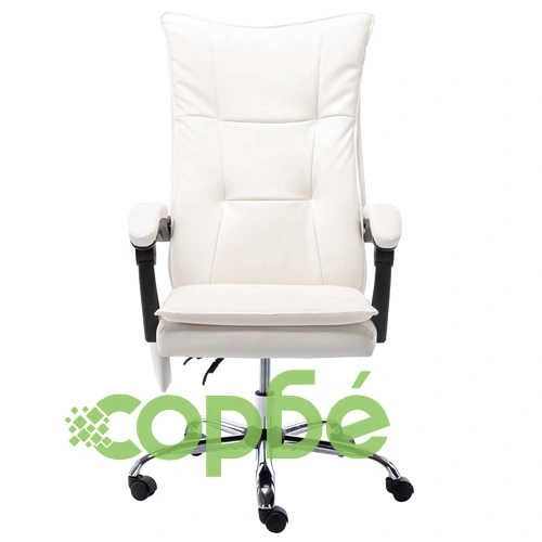 Масажен офис стол, кремав, изкуствена кожа ➤ топ цена ➤ sorbe.bg