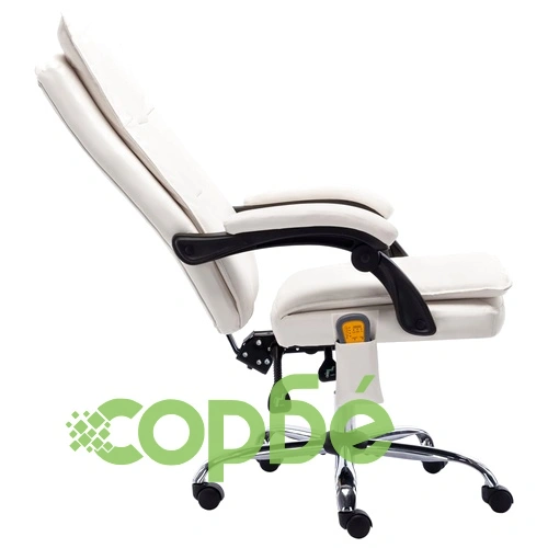 Масажен офис стол, кремав, изкуствена кожа ➤ топ цена ➤ sorbe.bg