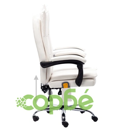 Масажен офис стол, кремав, изкуствена кожа ➤ топ цена ➤ sorbe.bg