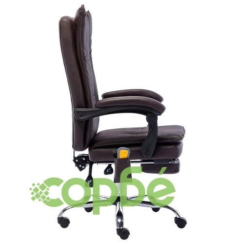 Масажен офис стол, кафяв, изкуствена кожа ➤ топ цена ➤ sorbe.bg