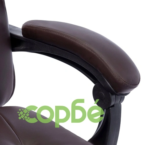 Масажен офис стол, кафяв, изкуствена кожа ➤ топ цена ➤ sorbe.bg