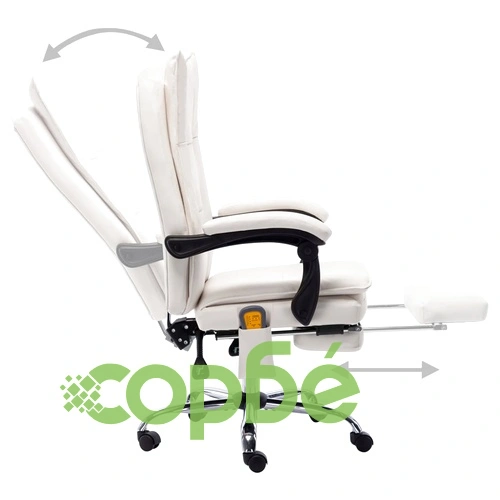 Масажен офис стол, кремав, изкуствена кожа ➤ топ цена ➤ sorbe.bg