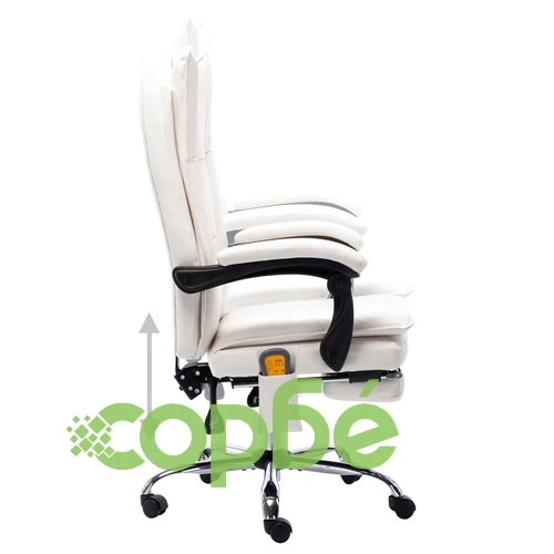 Масажен офис стол, кремав, изкуствена кожа ➤ топ цена ➤ sorbe.bg