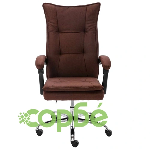 Офис стол, кафяв, текстил ➤ топ цена ➤ sorbe.bg