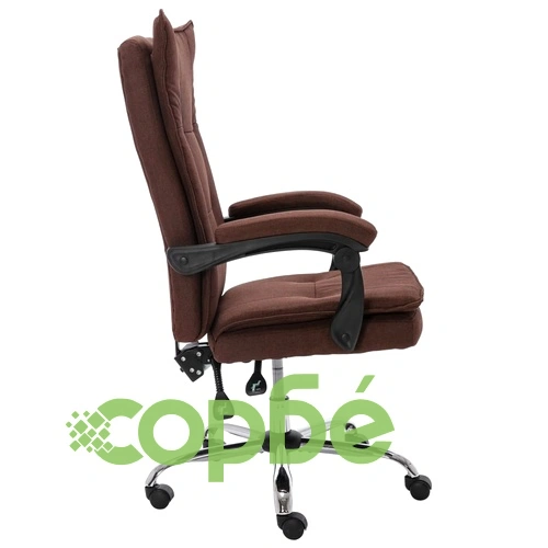 Офис стол, кафяв, текстил ➤ топ цена ➤ sorbe.bg