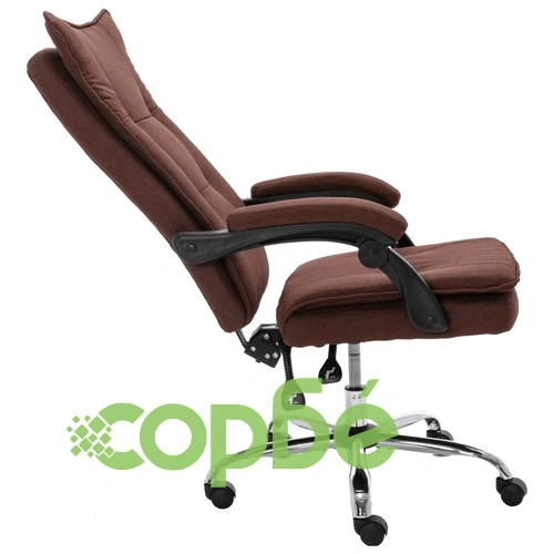 Офис стол, кафяв, текстил ➤ топ цена ➤ sorbe.bg