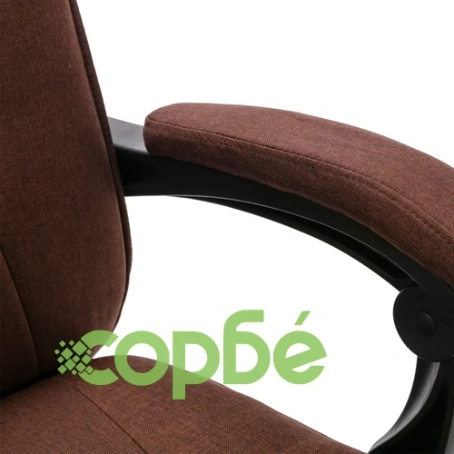 Офис стол, кафяв, текстил ➤ топ цена ➤ sorbe.bg