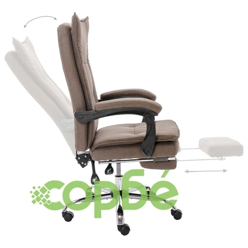 Офис стол, таупе, текстил ➤ топ цена ➤ sorbe.bg