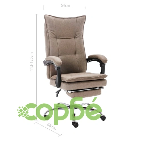 Офис стол, таупе, текстил ➤ топ цена ➤ sorbe.bg