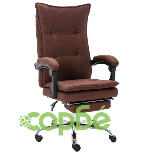 Офис стол, кафяв, текстил ➤ топ цена ➤ sorbe.bg