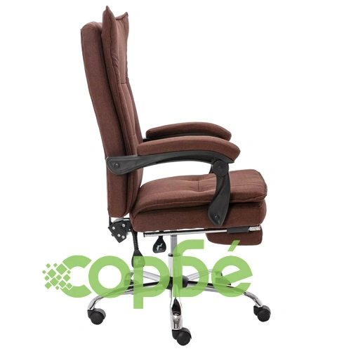 Офис стол, кафяв, текстил ➤ топ цена ➤ sorbe.bg