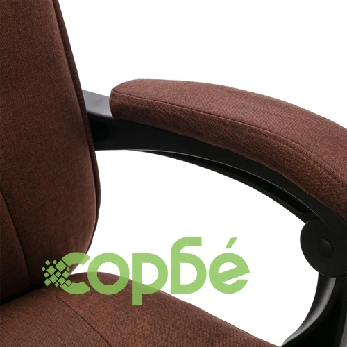 Офис стол, кафяв, текстил ➤ топ цена ➤ sorbe.bg