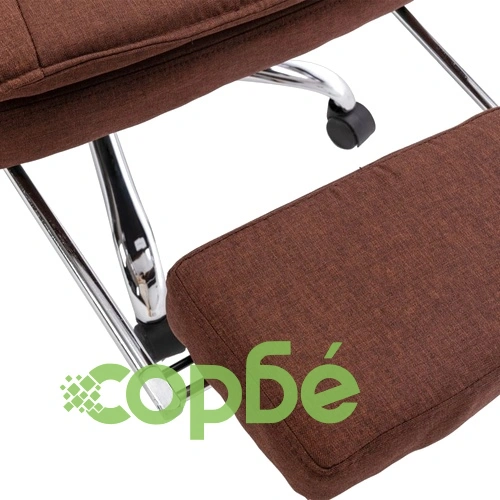 Офис стол, кафяв, текстил ➤ топ цена ➤ sorbe.bg