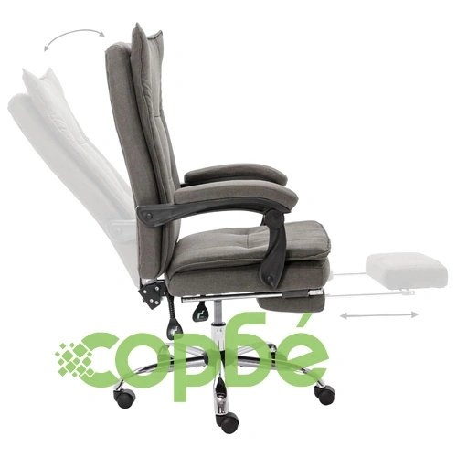 Офис стол, сив, текстил ➤ топ цена ➤ sorbe.bg