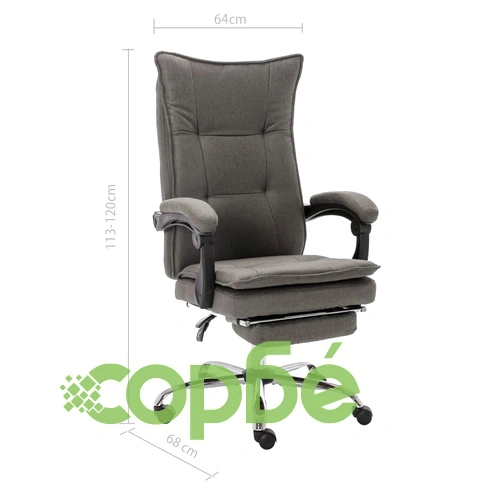 Офис стол, сив, текстил ➤ топ цена ➤ sorbe.bg