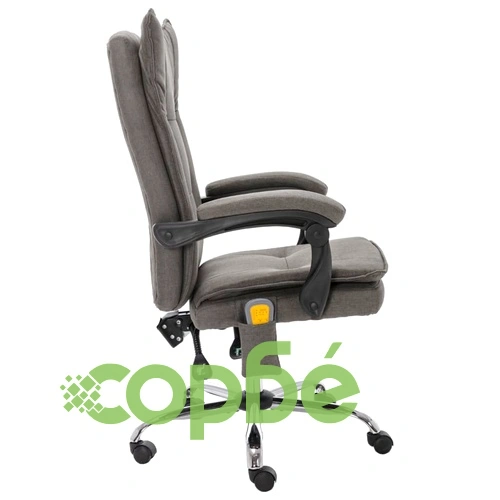 Масажен офис стол, сив, текстил ➤ топ цена ➤ sorbe.bg