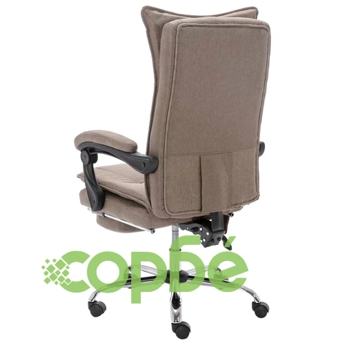 Масажен офис стол, таупе, текстил ➤ топ цена ➤ sorbe.bg