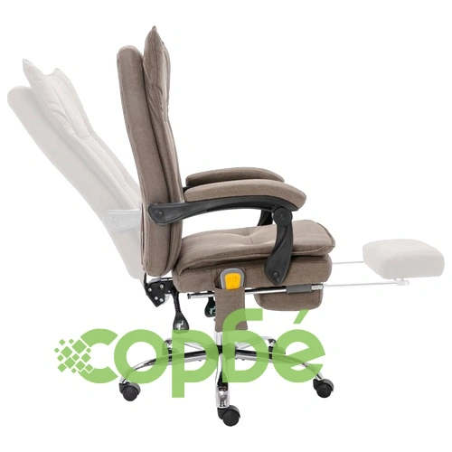 Масажен офис стол, таупе, текстил ➤ топ цена ➤ sorbe.bg