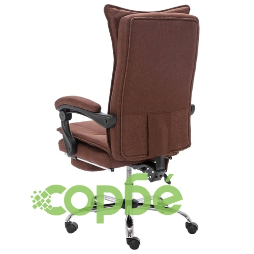 Масажен офис стол, кафяв, текстил ➤ топ цена ➤ sorbe.bg