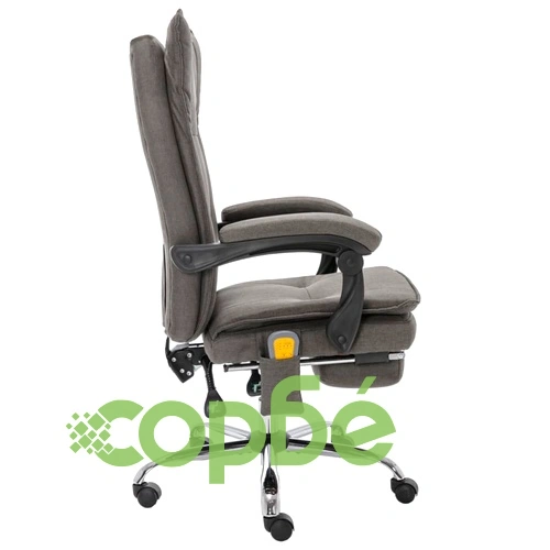 Масажен офис стол, сив, текстил ➤ топ цена ➤ sorbe.bg