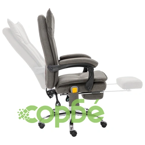 Масажен офис стол, сив, текстил ➤ топ цена ➤ sorbe.bg